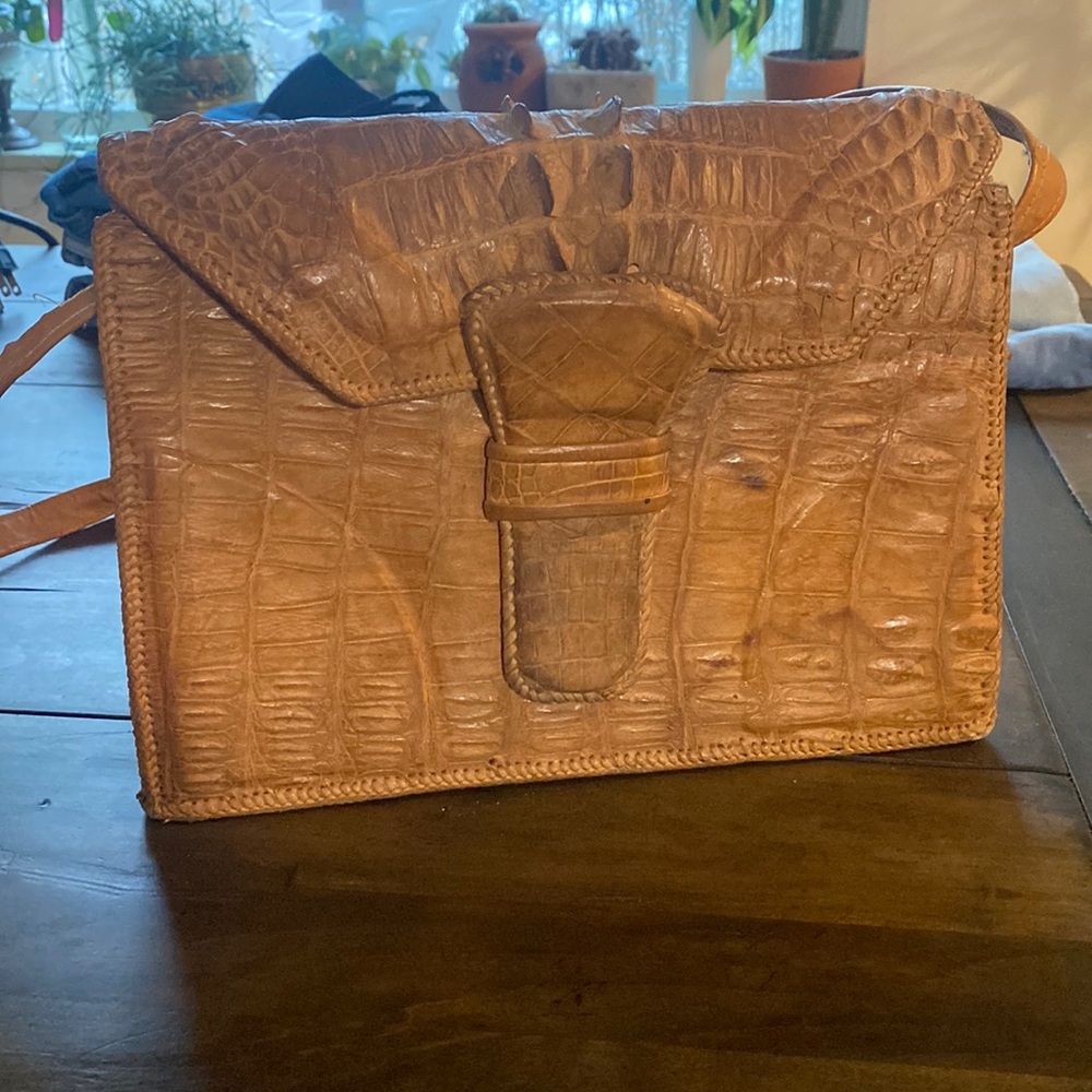 Vintage, Genuine Alligator Skin Purse- it surely has its flaws, but don’t we all